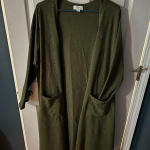 LulaRoe hunter green Sarah cardigan